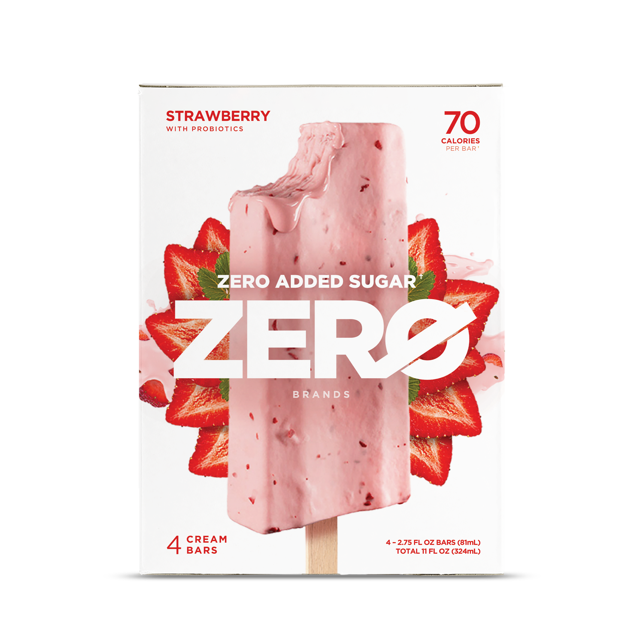 Zero Brands Fruit Cream Bars - Strawberry Cream